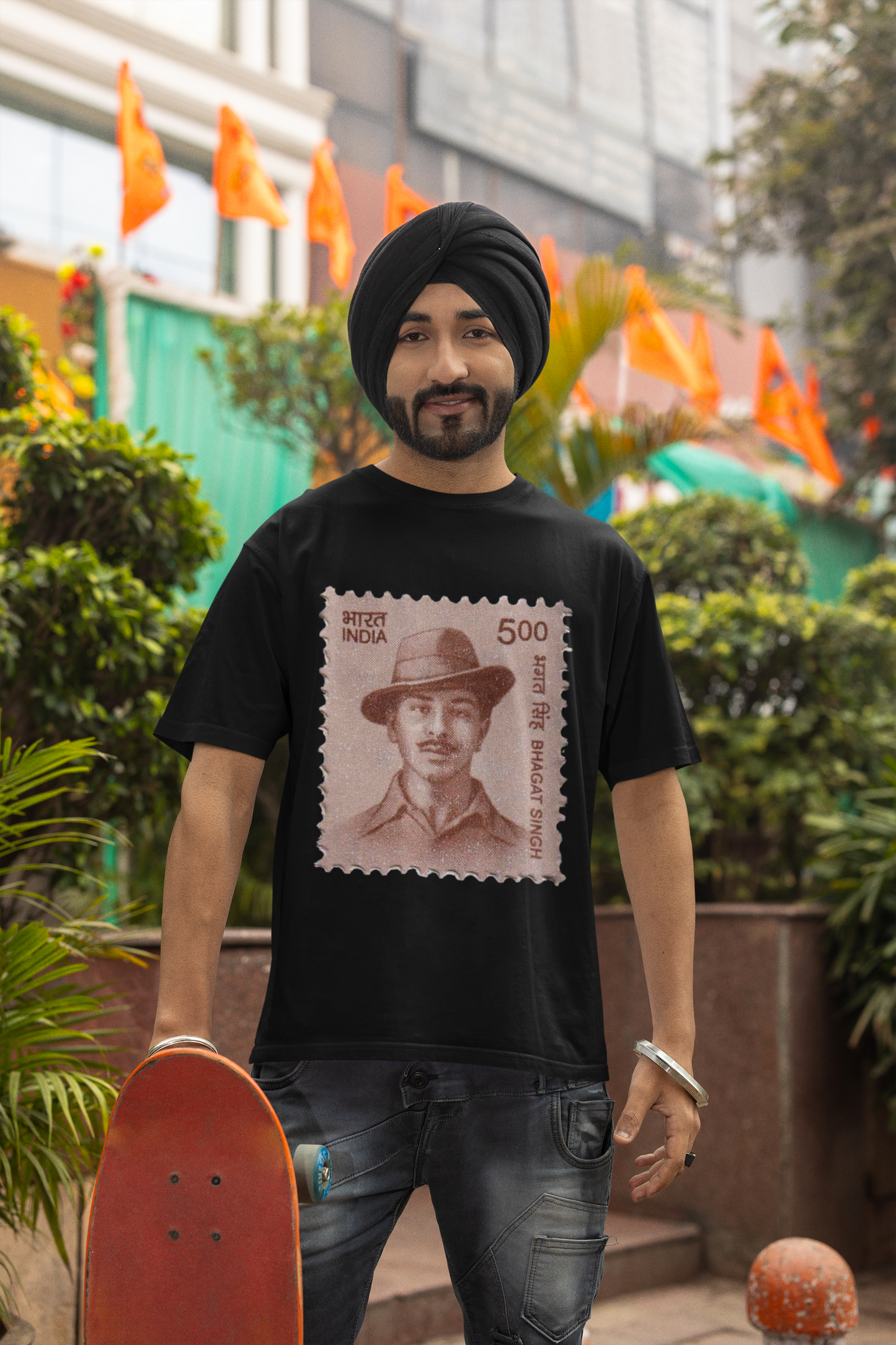 Bhagat Singh Unisex Oversized Front Print T-Shirt