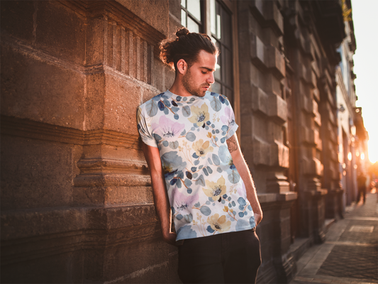 Floral Pastel Men's Classic All Over Print T-Shirt