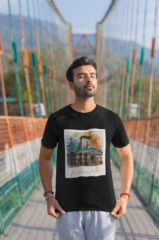 Kedarnath Men's Classic Front Print T-Shirt